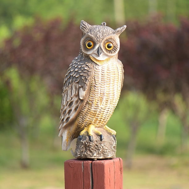 Adornos creativos de Decoración para hogar de Halloween Disuasores de pájaros de plástico de para exteriores CUTICAT Estado de búho