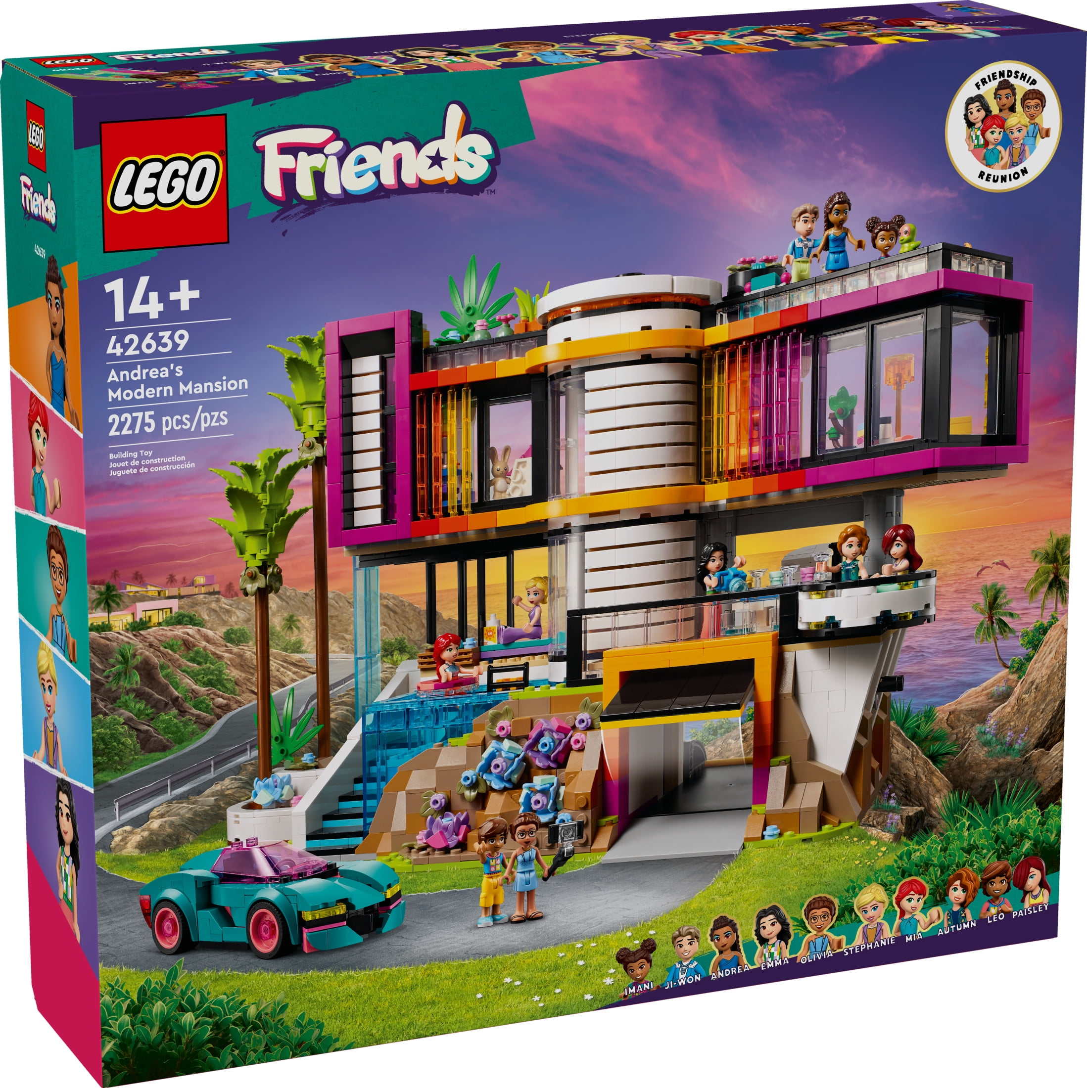 LEGO Friends Andrea's Modern Mansion Doll House - 4 Story Toy House Building Toy Set for Kids, Girls and Boys, Ages 14+ - Includes 11 Characters - Gift Idea for Birthdays & Holidays - 42639