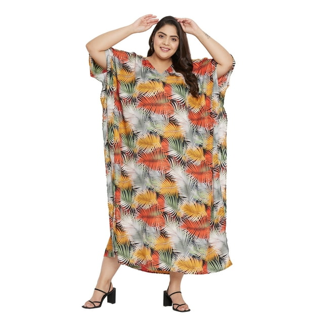 Caftans pour Femmes Longue Maxi Grande Taille Robe Caftans Manches 3/4 Robes pour Dames Filles en Ligne