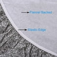 thumbnail image 2 of Round Vinyl Tablecloth Elastic Edge Flannel Backed Table Cover (Grey, Small Round Fits Table up 40"-44" Diameter), 2 of 4