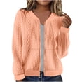 thumbnail image 2 of UQJfacai Bomber Jacket Women Textured Lightweight Zip Up Jackets Fashion Fall Coats Long Sleeve Causal Outerwear with Pockets, 2 of 6