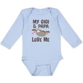 thumbnail image 3 of Inktastic My Gigi and Papa Love Me Girls Long Sleeve Baby Bodysuit, 3 of 5