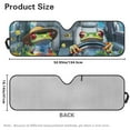 thumbnail image 5 of GarronmavisTree Frog Driving Front Windshield Sunshade Fit for Jeep Wrangler JL/JLU 2018-2024 & Jeep Gladiator JT 2020-2024, 240T Foldable Window Shade Sun Visor Protector, 5 of 6