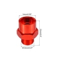 thumbnail image 2 of Uxcell Wheel Hex Hub Adapter with M4 Threaded Axle,12mm to 17mm for 1/10 RC Car Upgrade 1/8 Tires (Red), 2 of 6