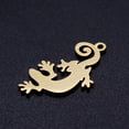 thumbnail image 2 of 5pcs 201 Stainless Steel Pendants Lizard Golden 25x13x1mm Hole: 1.4mm, 2 of 2