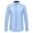 Light Blue, variant on Men's Classic Contrast Stitching Front Placket Dress Shirts Semi-Formal Long Sleeve Regular-fit Social Business Office Shirt