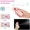 thumbnail image 5 of ZOMFOM Nano Facial Steamer Mist Spray Eyelash Extensions Cleaning Pores Water SPA Moisturizing Hydrating Face Sprayer USB Rechargeable Mini Beauty Device - Summer gives you cool (Pink), 5 of 7