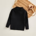 thumbnail image 2 of KAUOD Baby Boys Ribbed Knit Sweater Soft Stretchy Turtleneck Pullover Tops Clothes Toddler Cotton Plain Lined Sweater, 2 of 7