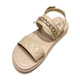 thumbnail image 2 of Sandalias de playa, ligeras, suela gruesa, antideslizantes, zapatillas de almohada para mujer para viajes Caqui, 2 of 7