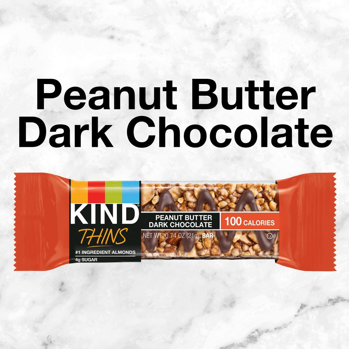 KIND Thins Peanut Butter Dark Chocolate - 7.4oz/10ct - Pack of 2
