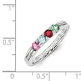 thumbnail image 3 of Finest GoldXMRW43-4 14K White Gold Family Jewelry Diamond Semi-Set Ring - Size 7, 3 of 3