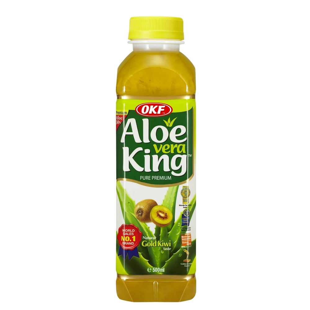 OKF Aloe Vera King Drink, Kiwi, 16.9 Fl Oz (Case of 20)