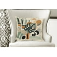thumbnail image 5 of Ambesonne Monstera Throw Pillow Cover Pack of 2, Mid Century Boho Abstract, 2 Pcs-26"x16", Evergreen Sepia Dusk, 5 of 5