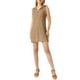 thumbnail image 2 of INSPIRAR CHIC Vestido Mini Casual Sin Mangas con Capucha de Color Sólido de Tejido para Mujeres XL Caqui, 2 of 6