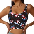 thumbnail image 1 of Fotbe Surfing Santa Sujetador Deportivo Largo sin Aros para Mujer con Almohadillas y Soporte Medio, Transpirable y Absorbente, Camiseta Tipo Chaleco o Tank Top-XX-Large, 1 of 8