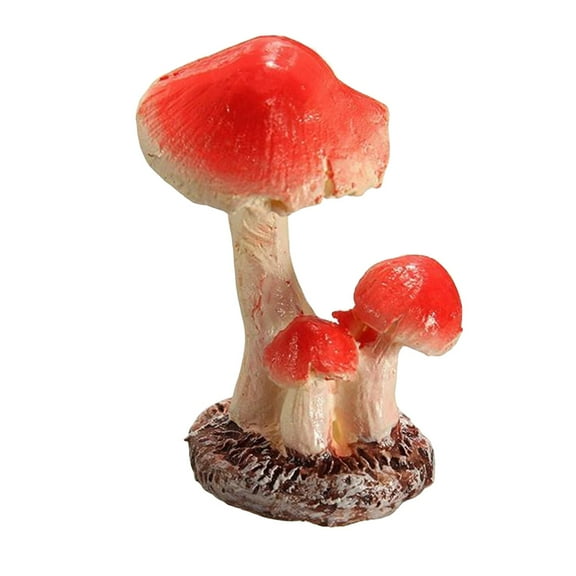 PeggyDoll 3 Red Mushroom Toadstool Miniature Fairy Garden Terrarium Figurine mini house Decor (2 x 1.5 x 3cm)