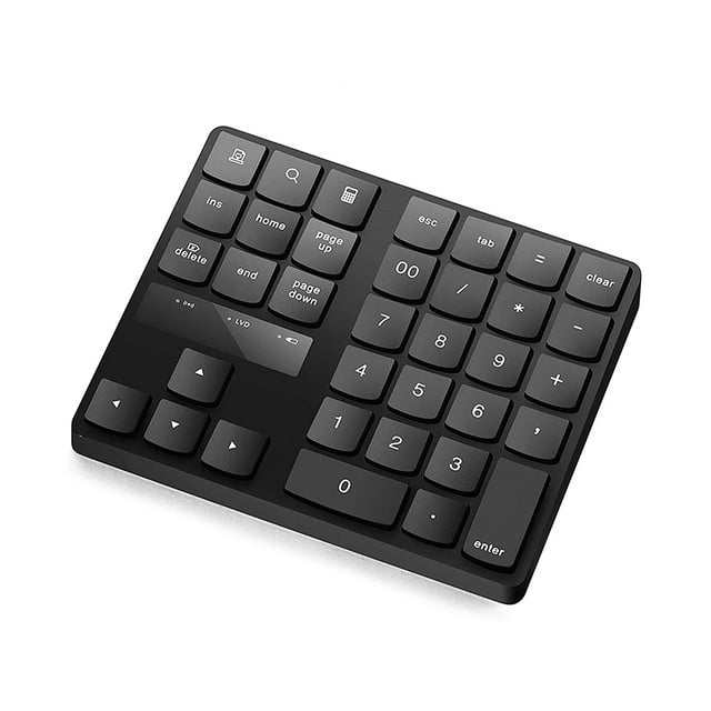 Teclado Irfora Teclado digital inalámbrico 2.4G 35 teclas Teclado numérico USB Teclado de carga USB para computadora portátil PC Escritorio Negro Irfora Teclado