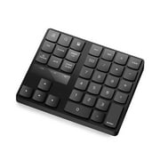 2.4G Wireless Digital Keyboard 35 Keys USB Numeric Keypad USB Charging Keyboard for Laptop PC Desktop Black