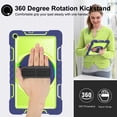 thumbnail image 2 of Case for Samsung Galaxy Tab A7 10.4 2020 Model SM-T500/T505, Kids Friendly Heavy Duty Rugged Shockproof Adjustable Kickstand Full Protective Tablet Cover with Hand/Shoulder Strap, Navy+Olivine, 2 of 8