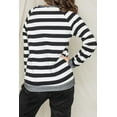 thumbnail image 5 of Black & White Stripe Terry Sweatshirt, 5 of 6