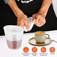 thumbnail image 3 of Badiano 3 Pcs High Heat Flexible Silicone Cups Set with ml/oz Marked  for Measuring Pouring, White, 3 of 7