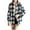 #241-Black, variant on AUNVITO Women's Casual Shirt Jacket Checkered Notched Lapel Front Pockets Long Sleeve Overshirt Coat Soft Brushed Fabric Loose Fit