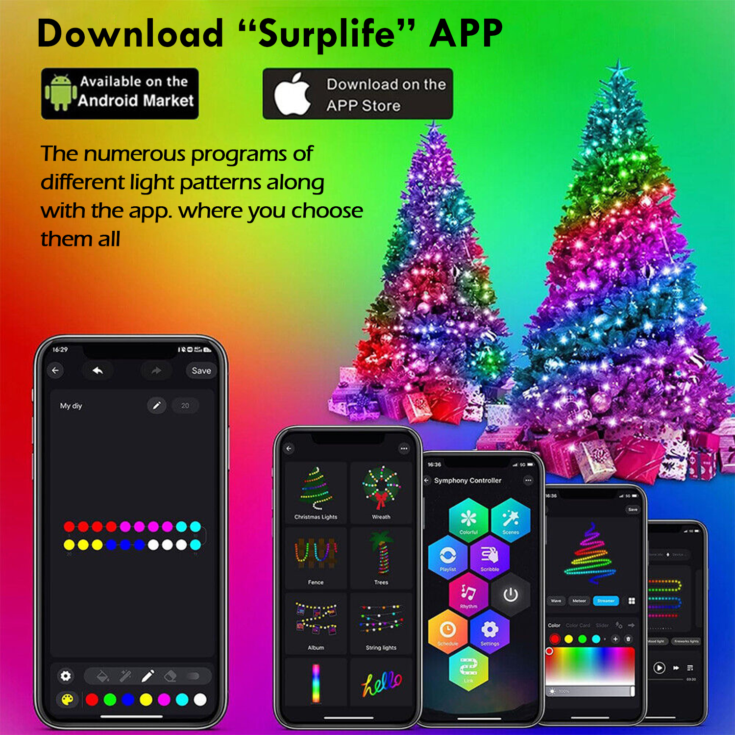 IC ICLOVER 200 LED Waterfall Christmas Lights photo 3