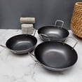 thumbnail image 2 of Pure Iron Kadai (Medium) | Flat Bottom Iron Kadai | Induction and Gas Stove Compatible | Flat Bottom Kadai Zishta | Iron Kitchenware Kadai Flat (Dia: 22.5cm, L: 29cm, Cap: 1.25L, H: 6.5cm, 0.8 Kg), 2 of 2