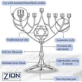 thumbnail image 5 of Last Minute Complete Hanukkah Menorah Kit - 9" Menorah, 44 Colored Hanukkah Candles, Chanukah Handbook Guide , 4 Colored Dreidels, Chocolate Gelt Coins - Chanukkah Essentials in 1 Box by Zion Judaica, 5 of 9