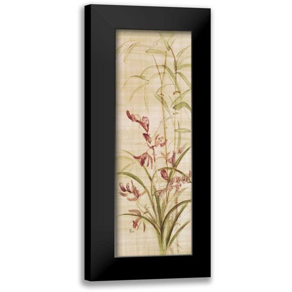 Blum, Cheri 7x14 Black Modern Framed Museum Art Print Titled - p 5025 80A 7 Orchids I