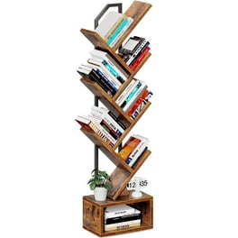 ZXNYH Wisdom Tree Bookshelf with Lights, Desktop Wooden Book