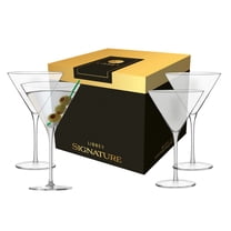 Libbey Signature Kentfield Martini Glasses, 10-Ounce, Set of 4, Made in USA, Dishwasher Safe, Elegant Cocktail Glassware, Gift Box