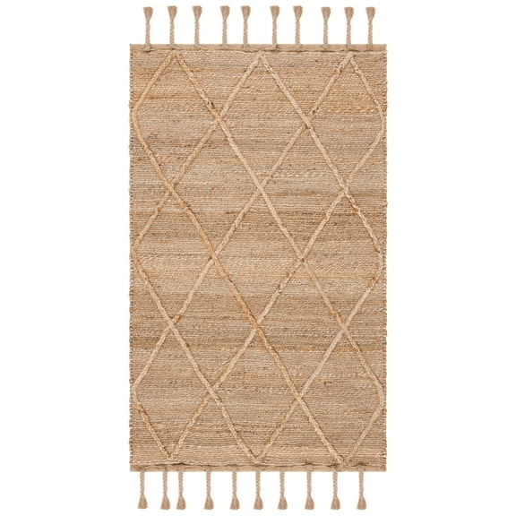 SAFAVIEH Natural Fiber Nancy Geometric Jute Area Rug, Natural, 3' x 5'
