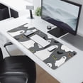 thumbnail image 2 of Long Mouse Pads for Desk,Gray Halloween Ghosts Bats and Boo Desk Mats on Top Of Desks, Desk Mouse Pad Extra Large with 3mm Non-Slip Base and Stitched Edge for Gaming,Office,Work,Home 31.5"x11.8", 2 of 6