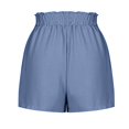 thumbnail image 4 of Women'S Shorts with Pockets Summer Casual Shorts for Women Waist Adjustable Tie Knot Loose Blue M, 4 of 10