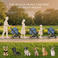 thumbnail image 3 of LIFERUN Foldable Dog Stroller for Medium Dogs Cats up to 55 lbs, Aluminum and Carbon Steel Frame Pet Stroller, Height-Adjustable Handle, 4 Wheels, Blue, 3 of 9