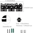 thumbnail image 3 of 1Set Swimming Medal Holder Display Hanger Rack Frame Acrylic Wall-Mounted Medal Hook with 12 Separate Hooks Hang 0ver 40+ Medals for for Triathlon Runing Bicycle Swimming 11.4×4.3 Inch, 3 of 7