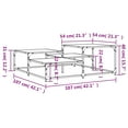 thumbnail image 4 of vidaXL Coffee Table Black 107x107x40 cm Engineered Wood, 4 of 5
