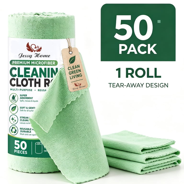 Jessy Home Reusable Microfiber Towel Roll, 50-Sheet Kitchen Towels photo 1