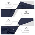 thumbnail image 6 of Mens Linen 2 Piece Set Short Sleeve Retro Medieval Viking Lace Up Henley Pirate Shirt and Shorts Summer Distressed Vacation Outfits Navy, 6 of 8