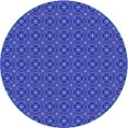 thumbnail image 1 of Ahgly Tapis Rond Lavable en Machine Intérieur Transitionnel Bleu Canari, 3 Pieds Rond, 1 of 7