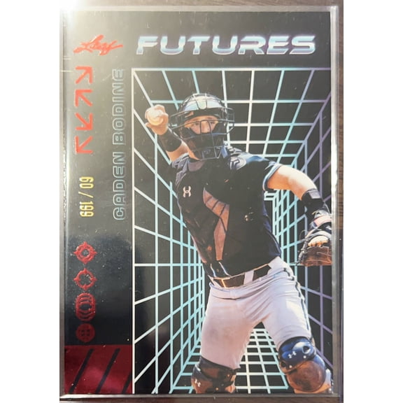 2024 Leaf Futures Red Caden Bodine #25 60 /199 Coastal Carolina Chanticleers Baseball Card Coastal Carolina Chanticleers NCAA Baseball Trading Card