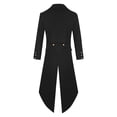 thumbnail image 3 of Havenx Men's Steampunk Vintage Tailcoat Jacket Halloween Medieval Jacket Renaissance Victorian Frock Coat Vintage Gothic Steampunk Costume,Black L, 3 of 3