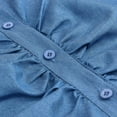 thumbnail image 6 of Inevnen Women Sleeveless Denim Mini Skater Dress Collared Button Down Short Swing Shirt Dress with Belt, 6 of 8