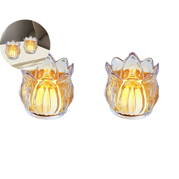 VQPeo LED Flower Shaped Tea Light - Romantic Retro Design, Perfect for Wedding Party Table Centerpiece, Multifunctional Mood Light