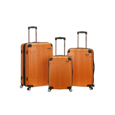 Rockland 3pc ABS Luggage Set - Orange
