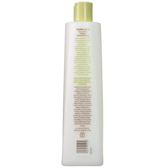 Trader Joe's Tea Tree Tingle Conditioner with Peppermint and Eucalyptus - Cruelty Free (16 oz)
