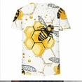 thumbnail image 4 of Xdegoge Casual Crewneck Short Sleeve T Shirts for Women Everyday Wear Loose Fit Sunflower Honey Bee Graphic Print Lightweight Breathable Spring Summer Basic Tops, 4 of 5