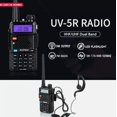 thumbnail image 4 of Walkie talkie de banda dual Baofeng UV-5R II UHF VHF Radio bidireccional FM para aficionados, 4 of 5