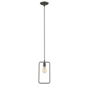 RADIANCE Goods Industrial-Style 1 Light Rubbed Bronze Ceiling Mini Pendant 7" Wide